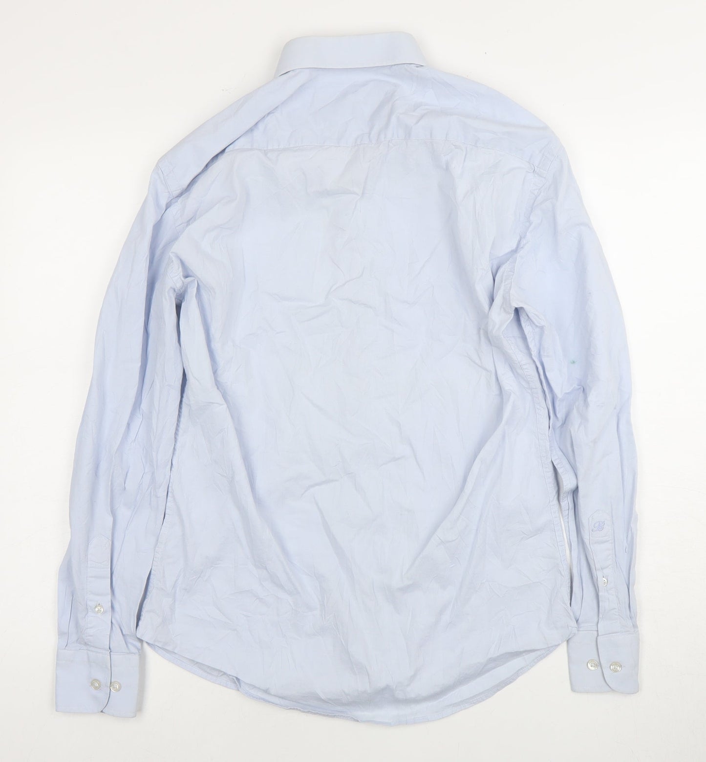 Mens UK Collar Size 15.5 Benetti Smart Blue  Dress Shirt