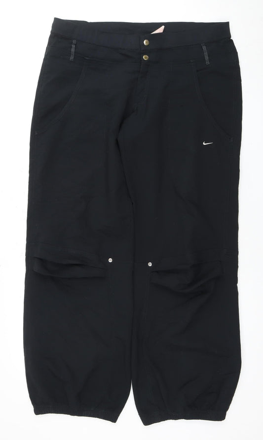 Nike Men's Black Trousers Size 14, Elastic Waist