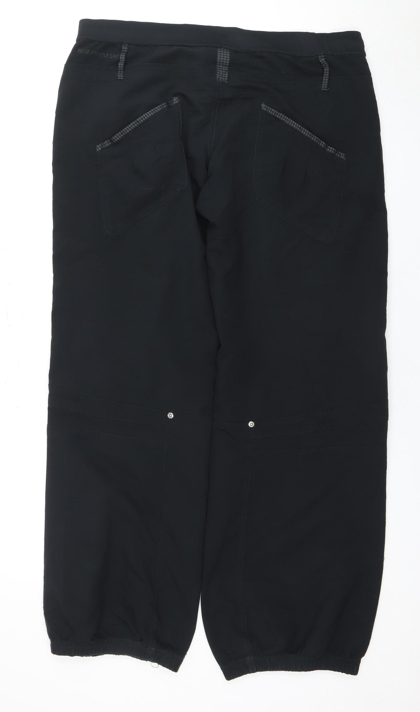 Nike Men's Black Trousers Size 14, Elastic Waist