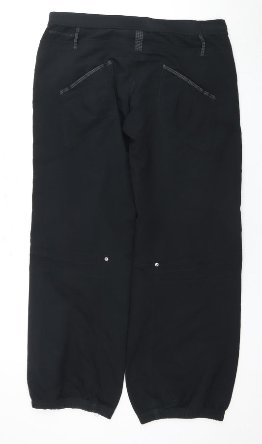 Nike Men's Black Trousers Size 14, Elastic Waist