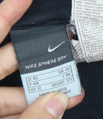 Nike Men's Black Trousers Size 14, Elastic Waist