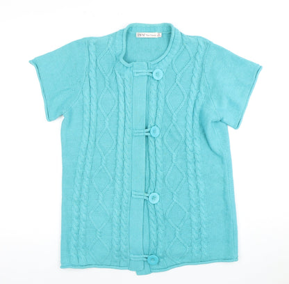 Womens UK Size 14 EWM Blue Cardigan Jumper