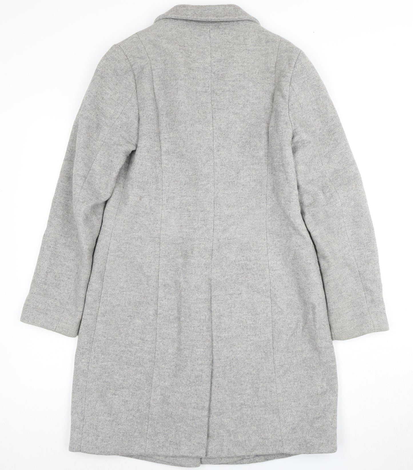 s.Oliver Women's Grey Wool Blend Long Overcoat Size 12
