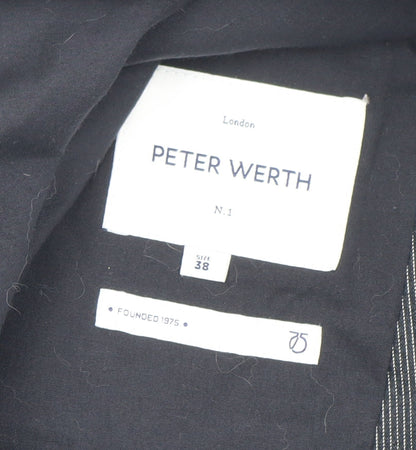 Mens UK Size 38 Peter Werth Regular Blue Suit Jacket