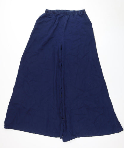 Womens UK Size XS MNG Relaxed Fit Casual Blue Trousers