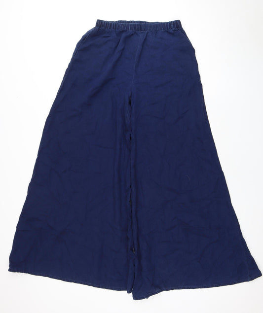 Womens UK Size XS MNG Relaxed Fit Casual Blue Trousers