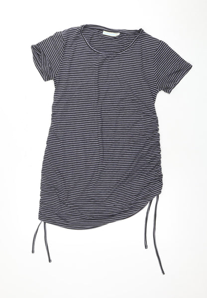 Joro Maman Bebe Grey Striped T-Shirt Dress, Size 12