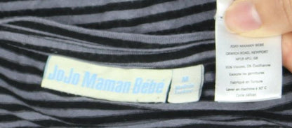 Joro Maman Bebe Grey Striped T-Shirt Dress, Size 12