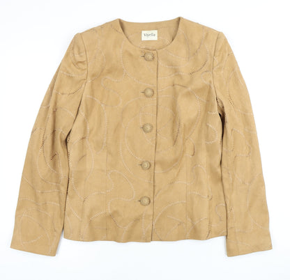 Viyella Women's Brown Blazer, Size 10, Regular Fit, Lined