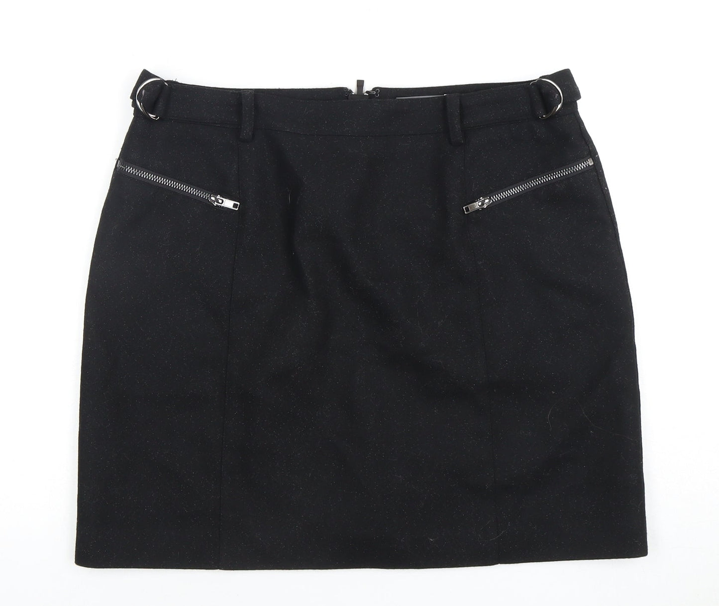 Mint Velvet Women's Black Knee Length Pencil Skirt 12