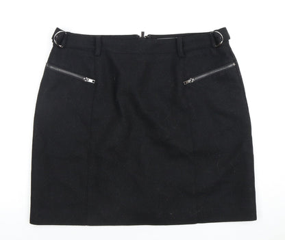 Mint Velvet Women's Black Knee Length Pencil Skirt 12