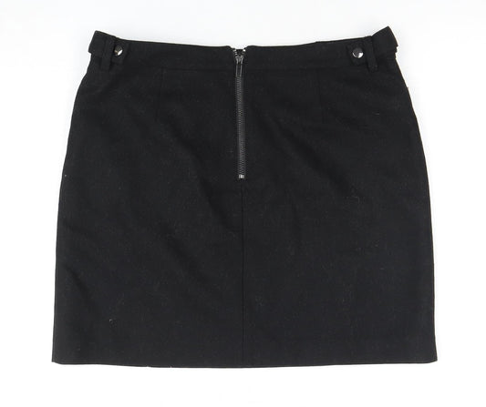 Mint Velvet Women's Black Knee Length Pencil Skirt 12