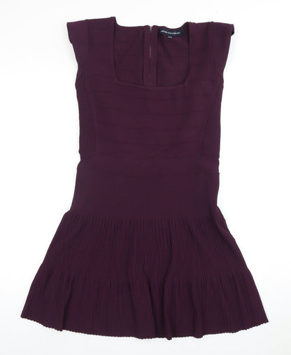 French Connection Women's Purple Sleeveless Dress Size 16