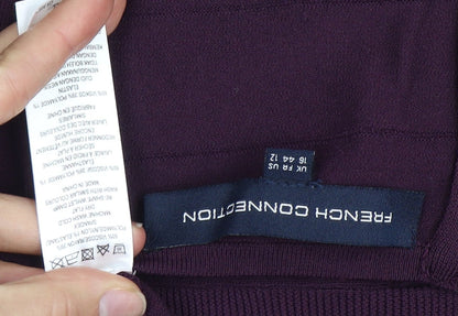 French Connection Women's Purple Sleeveless Dress Size 16