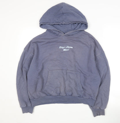 Teens UK Size L Pull&Bear Blue Hoodie Hoodie