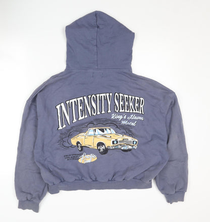 Teens UK Size L Pull&Bear Blue Hoodie Hoodie