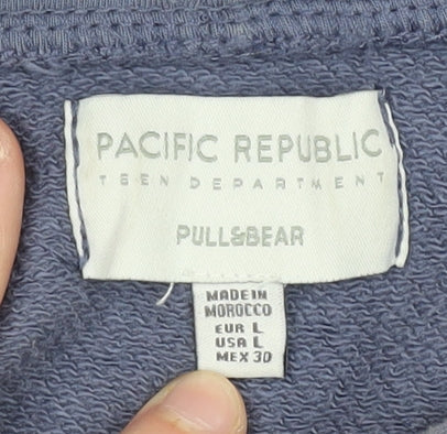 Teens UK Size L Pull&Bear Blue Hoodie Hoodie