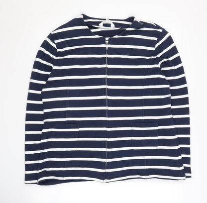 Tulchan Women's Blue Striped Jacket Size 18 Casual