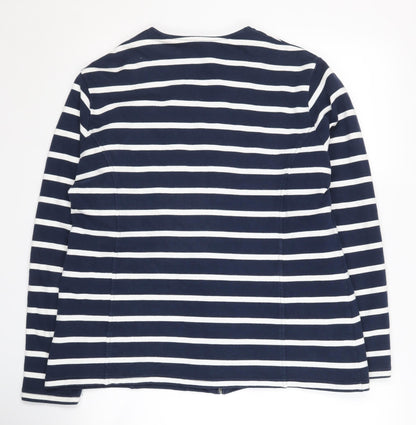 Tulchan Women's Blue Striped Jacket Size 18 Casual