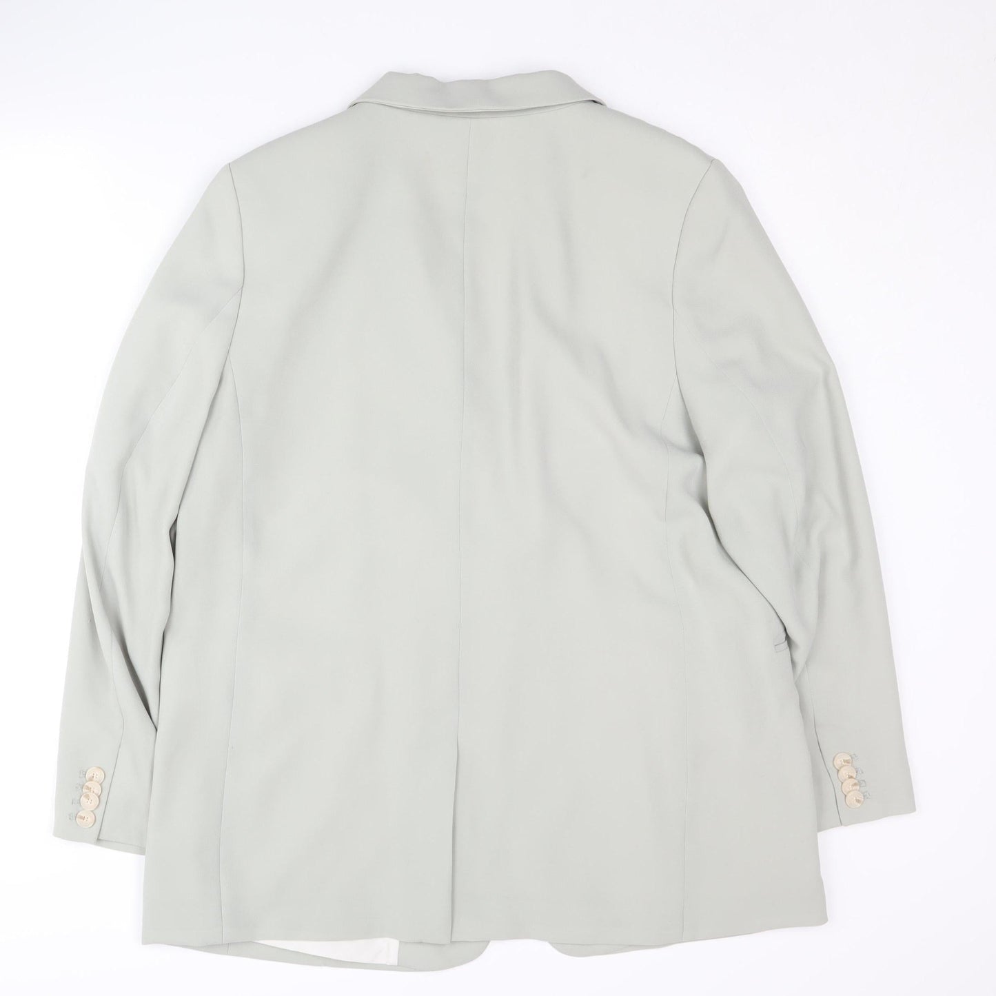 H&M Women's Green Regular Blazer, L, Notch Lapel