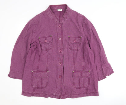 Womens UK Size 16 Viyella Purple Basic Jacket