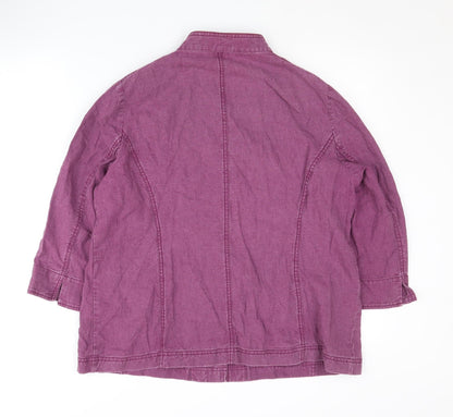 Womens UK Size 16 Viyella Purple Basic Jacket