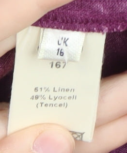 Womens UK Size 16 Viyella Purple Basic Jacket