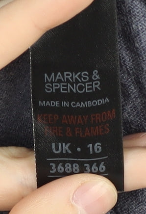 Womens UK Size 16 Marks and Spencer Blue Cardigan Jumper