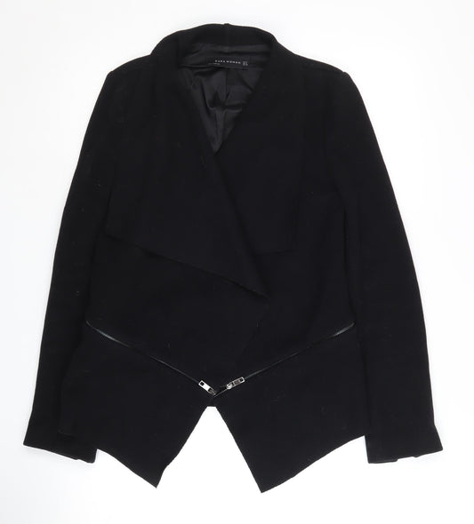 Womens UK Size S Zara Woman Black Basic Jacket
