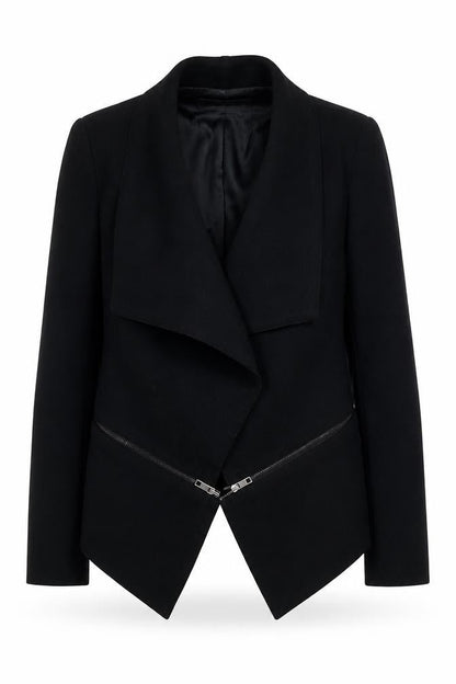 Womens UK Size S Zara Woman Black Basic Jacket