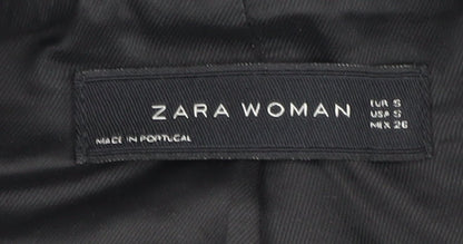 Womens UK Size S Zara Woman Black Basic Jacket