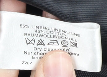 South Women's Black Pinstripe Blazer, Size 18, Regular Fit