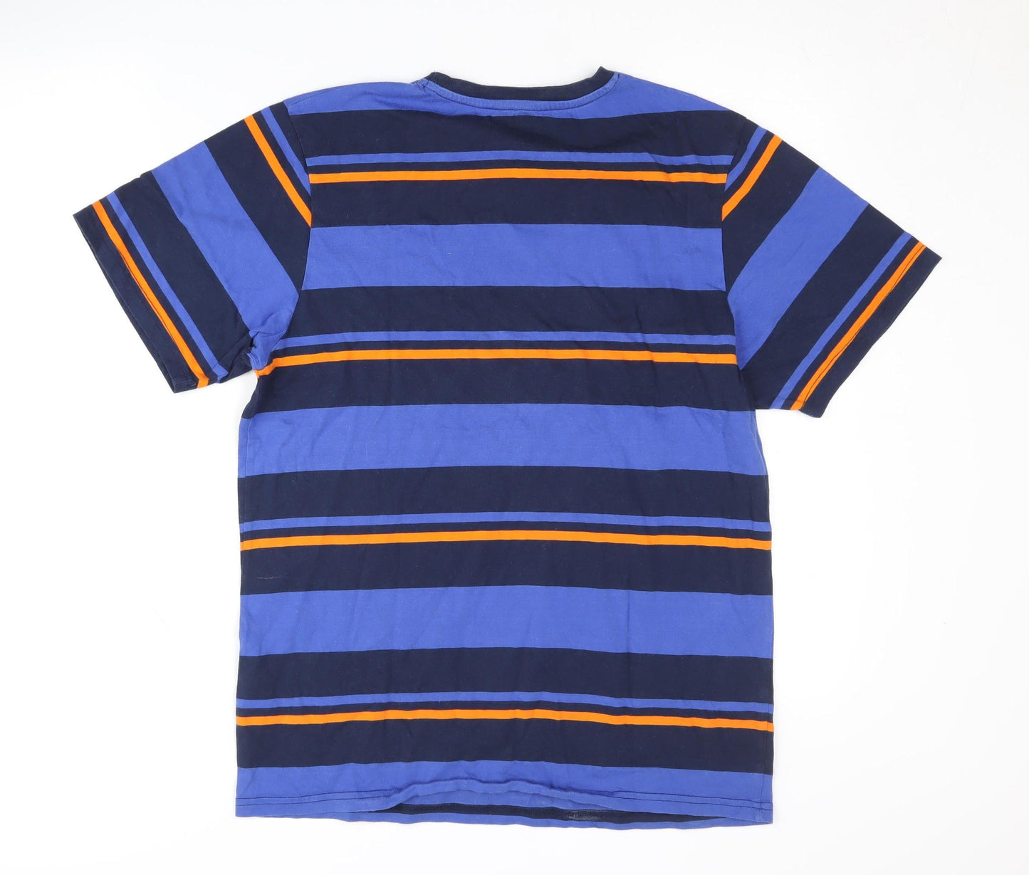Pull & Bear Men's M Blue Striped T-Shirt