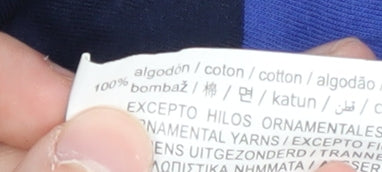 Pull & Bear Men's M Blue Striped T-Shirt