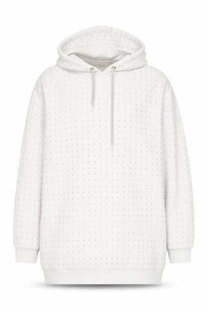 River Island Women's S White Studded Pullover Hoodie