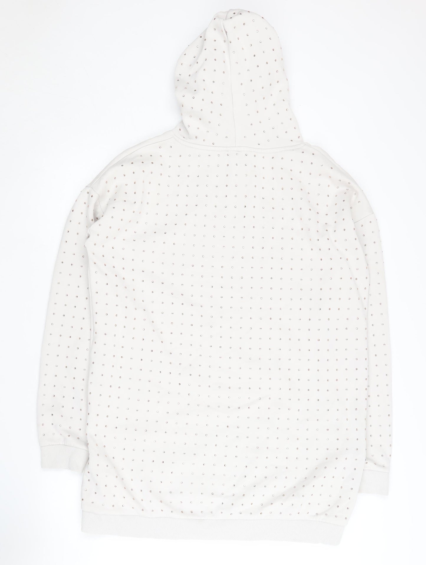 River Island Women's S White Studded Pullover Hoodie