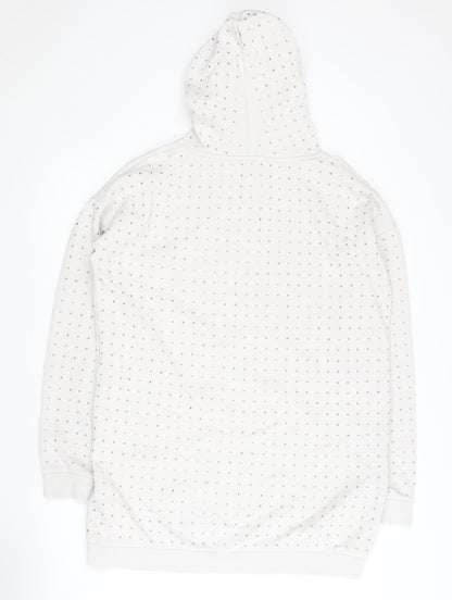 River Island Women's S White Studded Pullover Hoodie