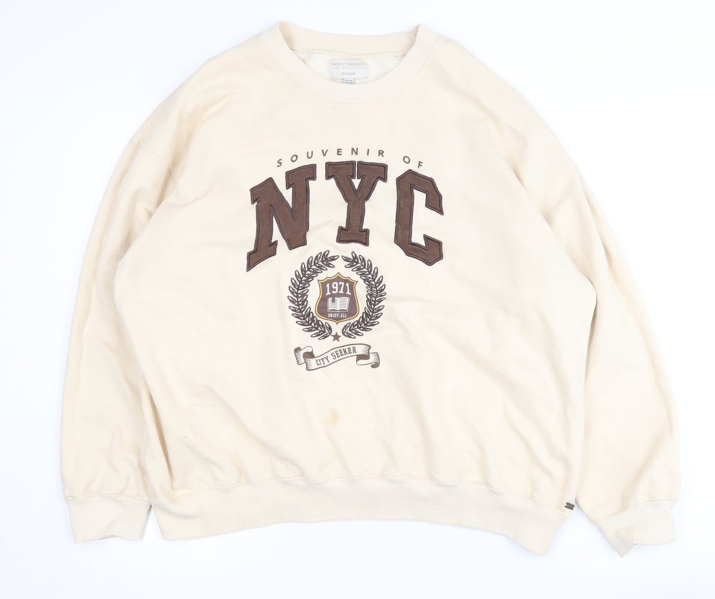 Teens UK Size 12 Pull&Bear Beige Pullover Sweatshirt
