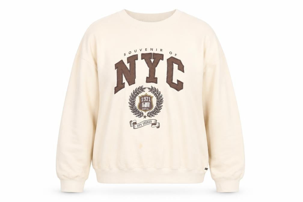 Teens UK Size 12 Pull&Bear Beige Pullover Sweatshirt