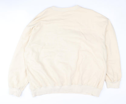 Teens UK Size 12 Pull&Bear Beige Pullover Sweatshirt