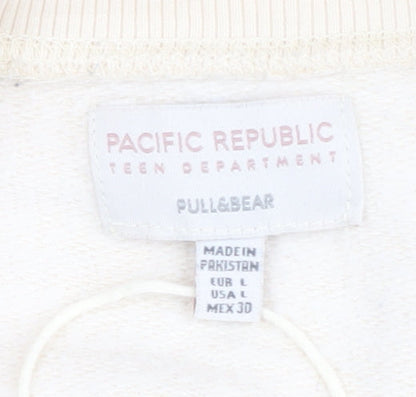 Teens UK Size 12 Pull&Bear Beige Pullover Sweatshirt