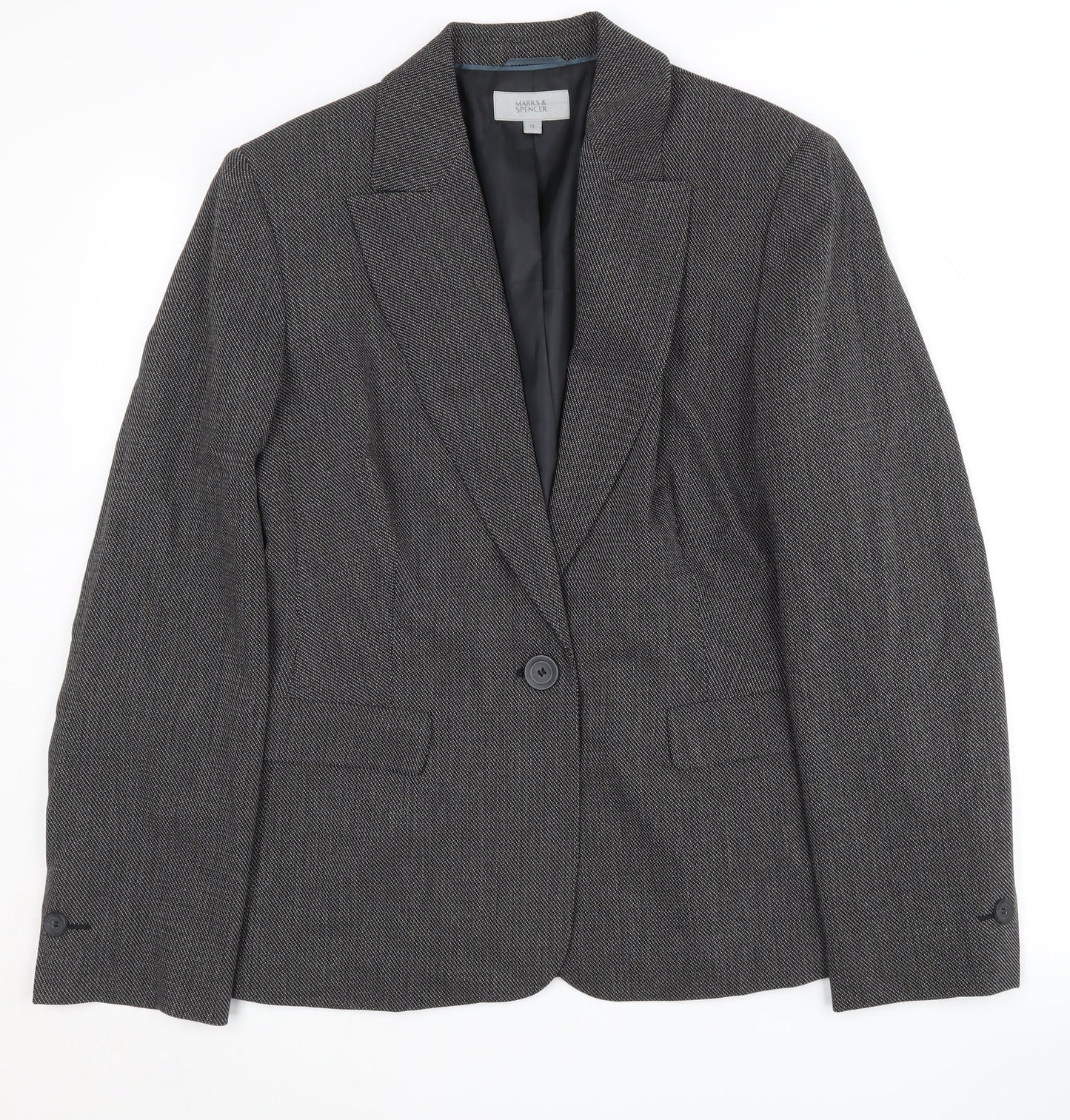 Marks and Spencer Women's Grey Blazer Size 14