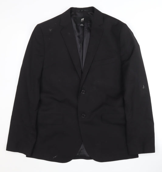 Mens UK Size 40 H&M Regular Black Suit Jacket