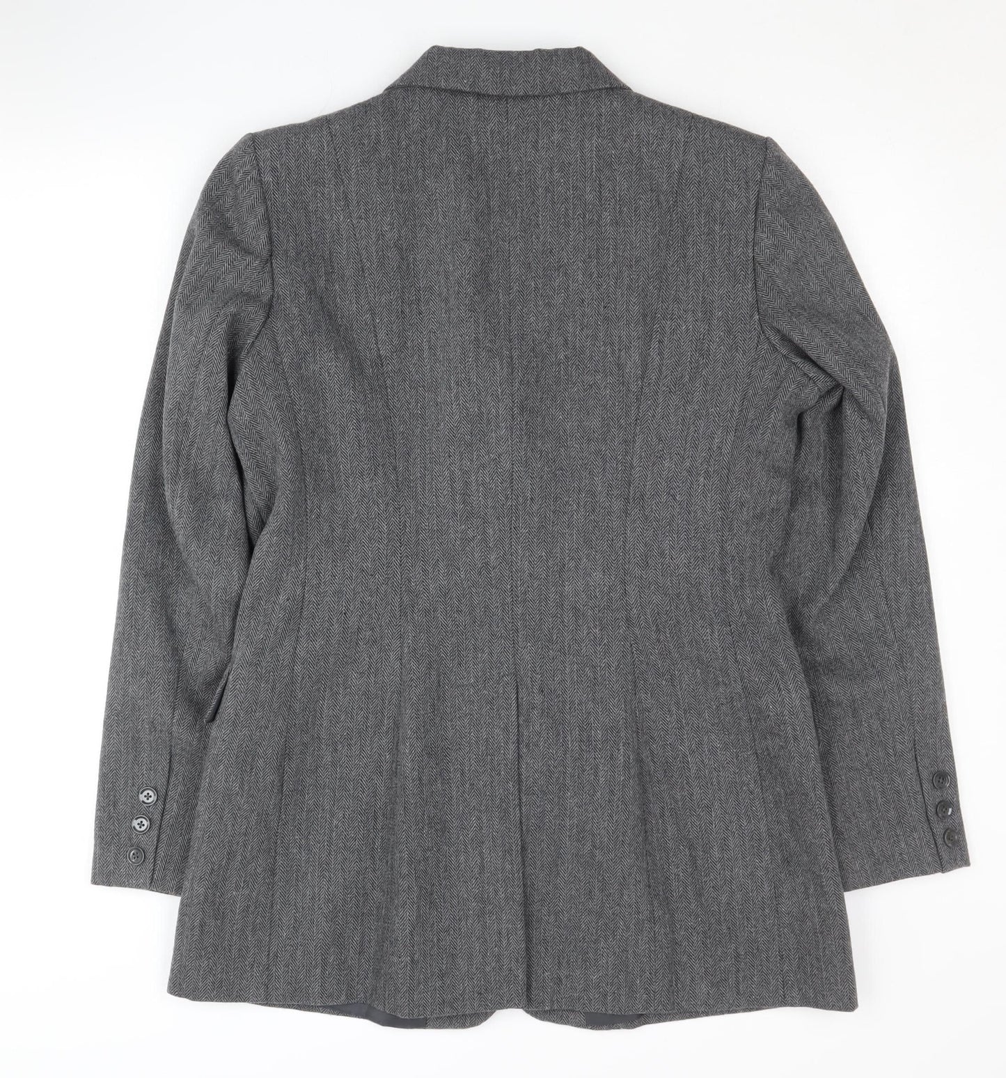 Dublin Women's Grey Single-Breasted Notch Blazer Size 12