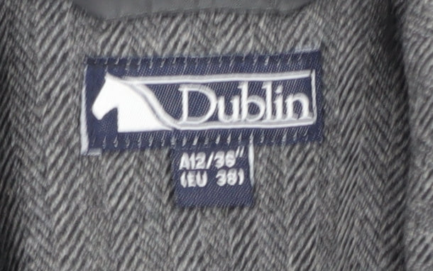 Dublin Women's Grey Single-Breasted Notch Blazer Size 12