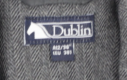 Dublin Women's Grey Single-Breasted Notch Blazer Size 12
