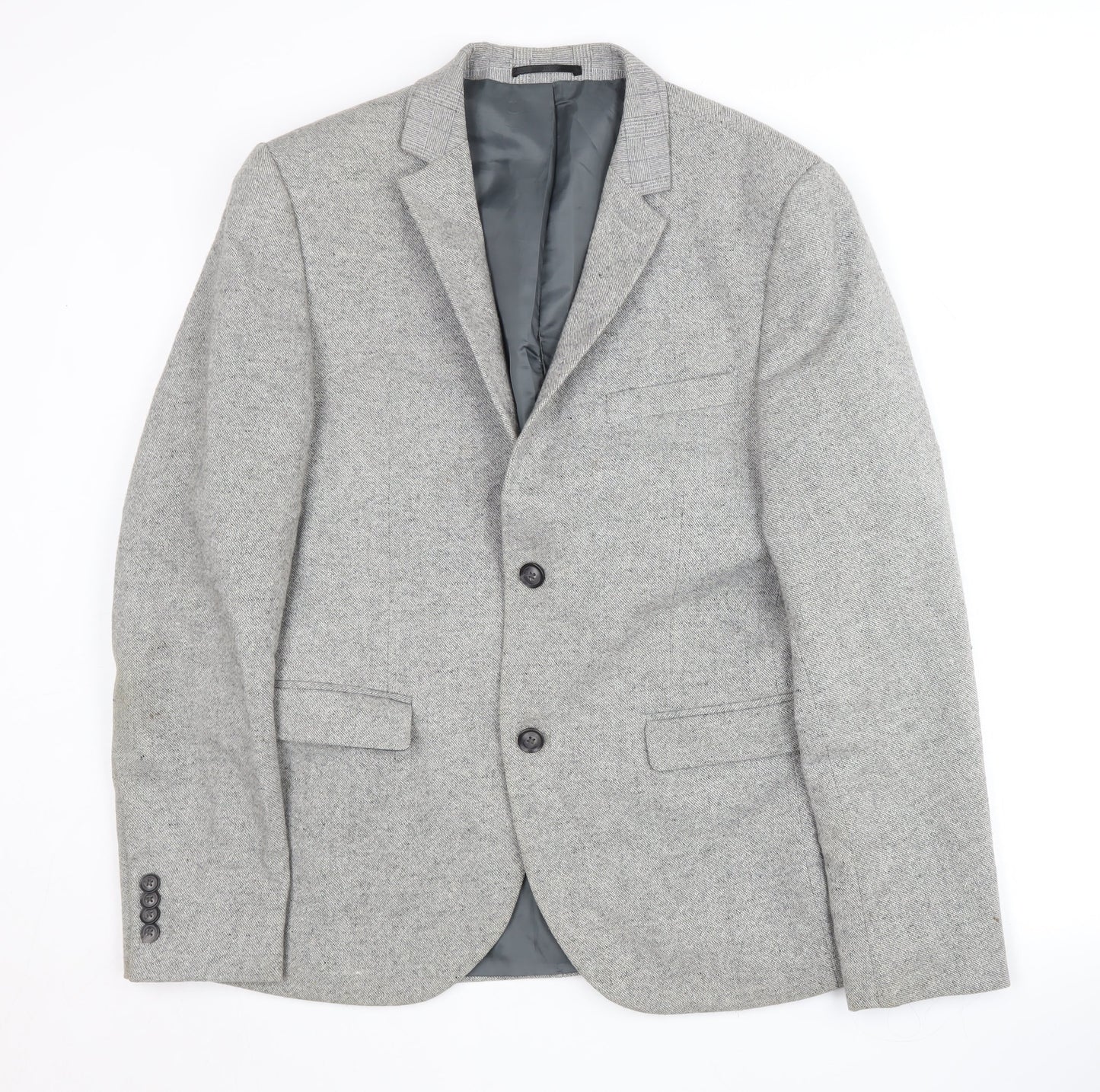 Mens UK Size 40 Topman Regular Grey Suit Jacket