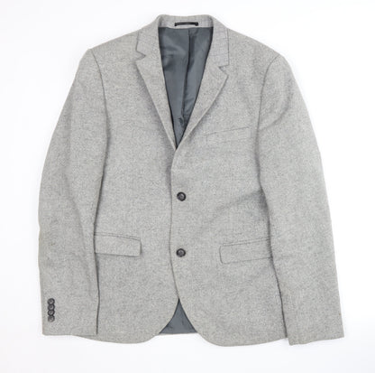 Mens UK Size 40 Topman Regular Grey Suit Jacket