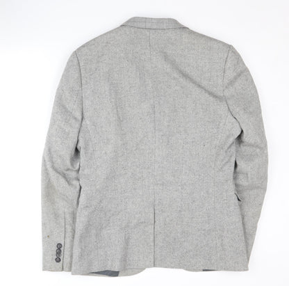 Mens UK Size 40 Topman Regular Grey Suit Jacket