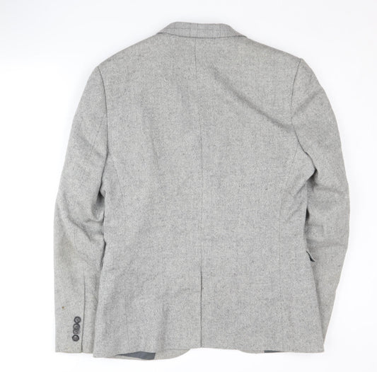 Mens UK Size 40 Topman Regular Grey Suit Jacket
